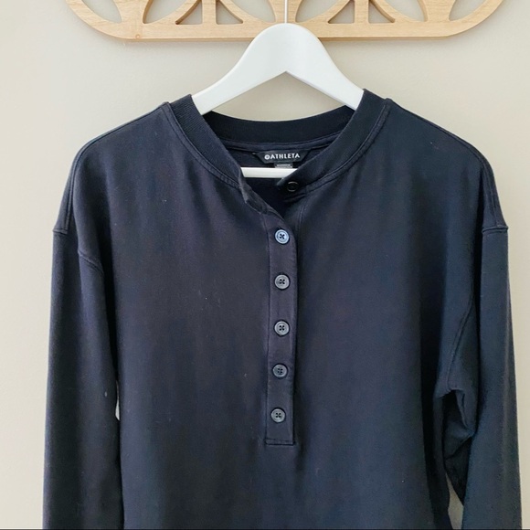 Athleta Pullover Sweater Black Sz XS - Picture 2 of 8